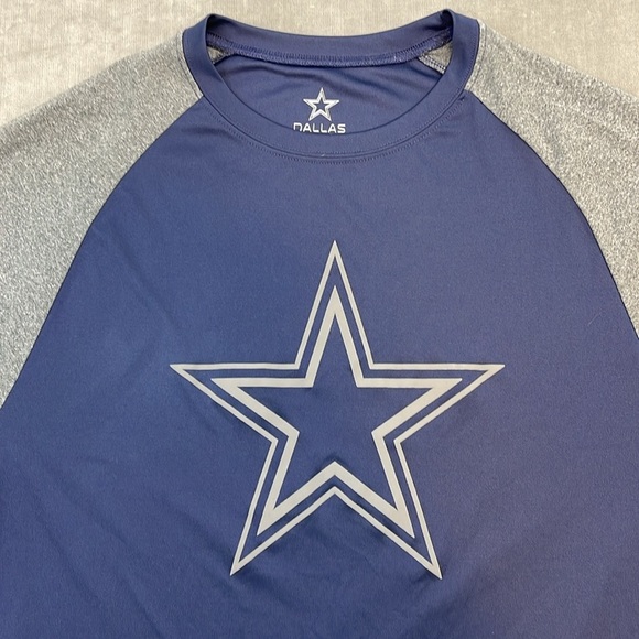 Dallas Cowboys NFL Men’s Medium Blue Gray Shirt - Picture 2 of 4